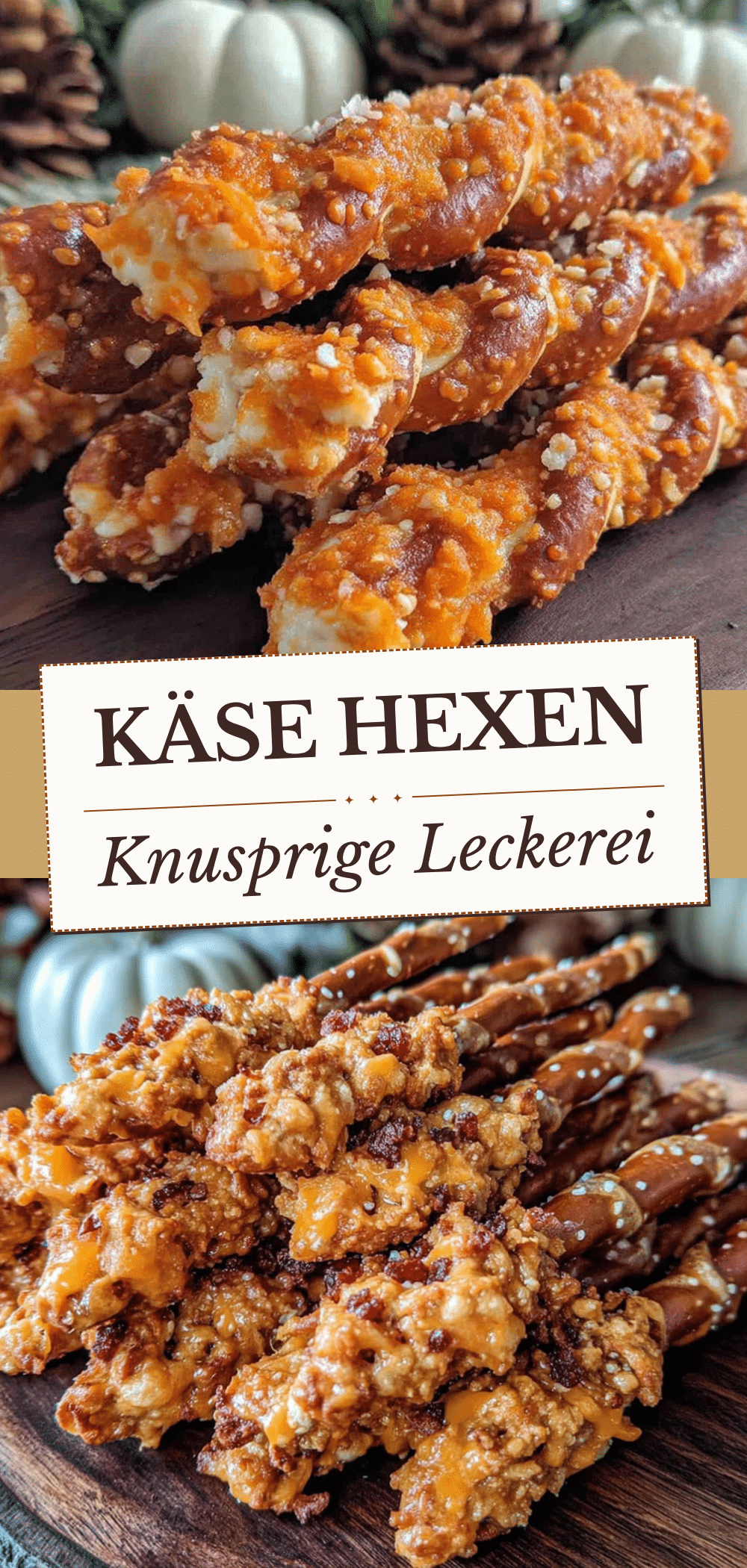 Knusprige Käse Hexenbesen: 3 Zutaten, günstig & kindgerecht 5 Knusprige Käse Hexenbesen recipe