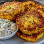Knusprige Low-Carb Zucchini-Puffer auf dem Grill - featured image
