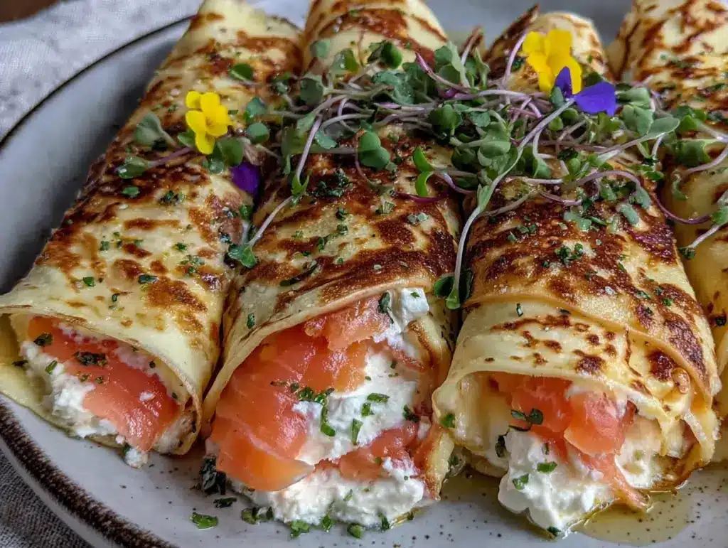 Startseite 4 Lachs-Frischkäse Pfannkuchen - featured image