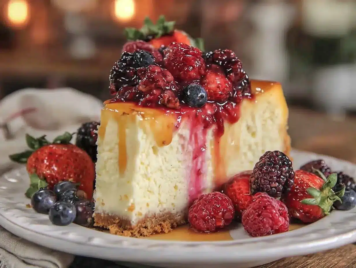New York Cheesecake: Perfekt vom Grill mit Beeren 4 New York Cheesecake vom Grill preparation steps