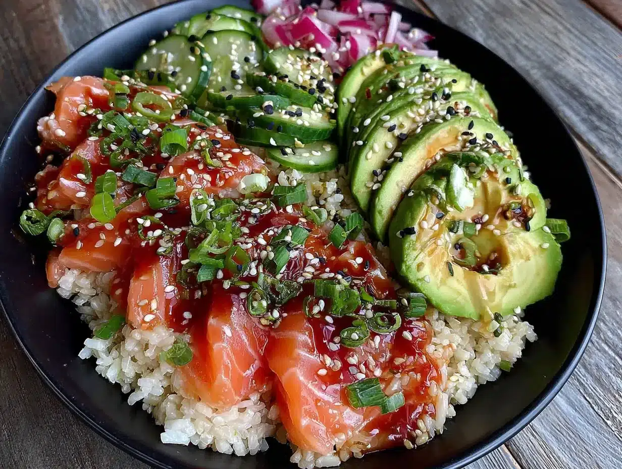 Sushi Bowl mit Lachs & Avocado: Super-Schnelles Dinner 4 Sushi Bowl mit Lachs und Avocado preparation steps