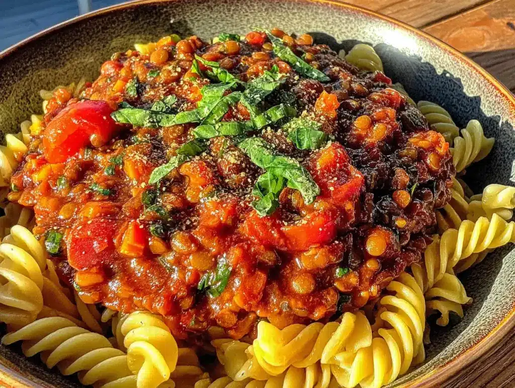 vegane Linsenbolognese - featured image