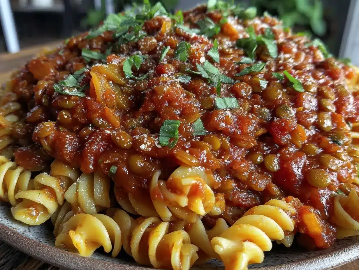 Vegane Linsenbolognese: 10€ Budget-Mahlzeit 4 vegane Linsenbolognese preparation steps