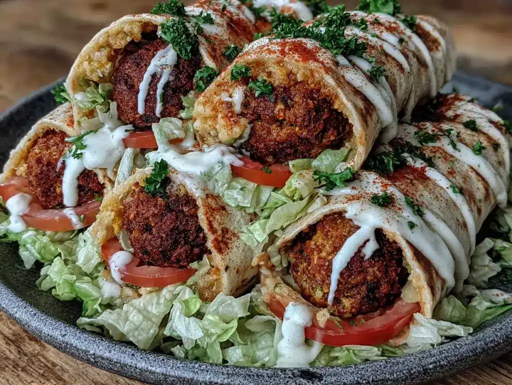 vegetarische Wraps mit Falafel - featured image