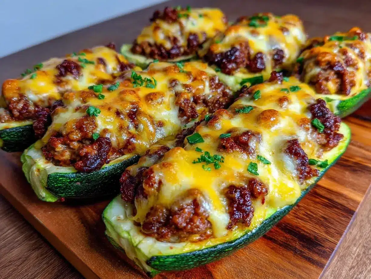 Zucchini Boats: 1 Portion für <2€ – Budget-Tipp 4 Zucchini-Boots preparation steps